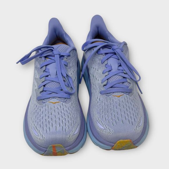 Hoka Clifton 8 Athletic Running Shoes in Baby Lavender/Smoke Green Size 7.5B - Picture 4 of 16